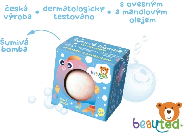 Šumivá koupelová bomba s probiotiky Beauted pro děti
