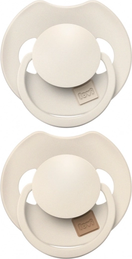 Silikonový dynamický dudlík Lovi Prime 18m+ Coconut/Ivory, 2 ks