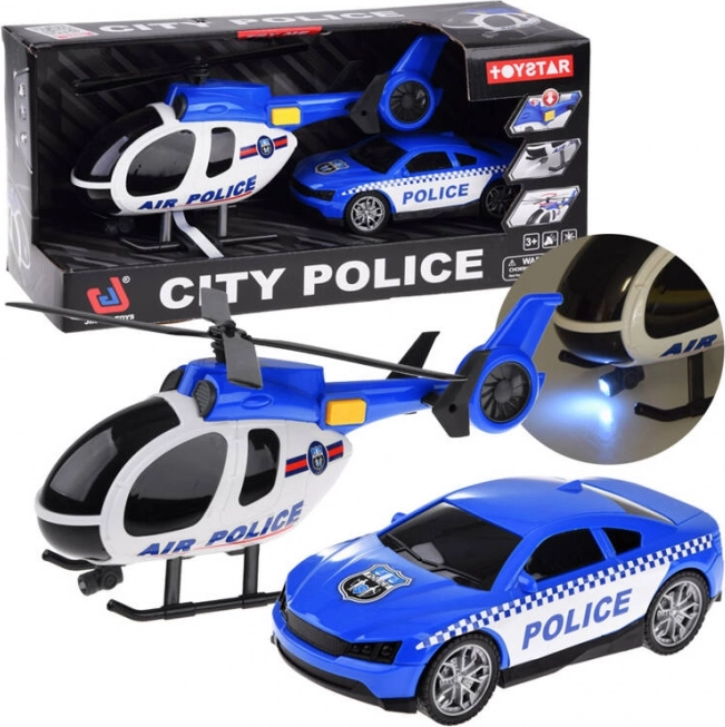 Herní sada Policie: Auto a Helikoptéra