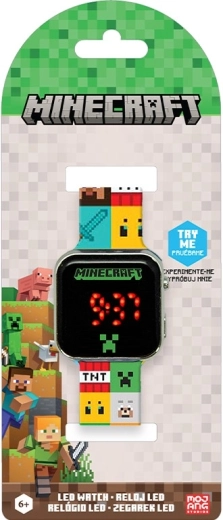 Digitální LED hodinky Minecraft