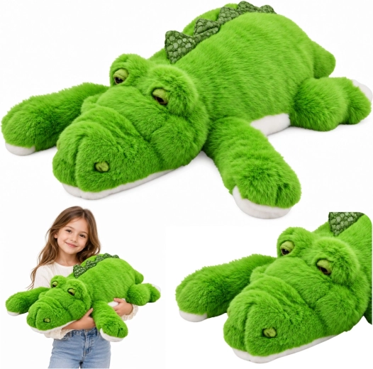 Plyšový krokodýl se zatíženými tlapkami zelený 75 cm