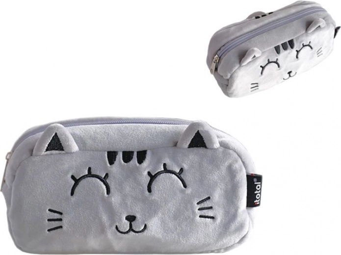 Plyšový penál šedá kočka cat lovers