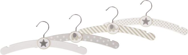 Šedá sada ramínek na oblečení
