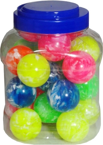 Sada kaučukových míčků 4,5 cm – 26 ks ve sklenici