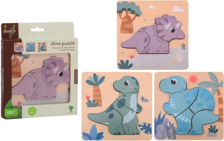Dřevěné puzzle Dino od Jouéco