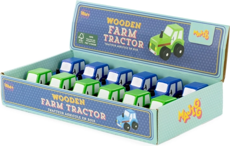 Dřevěný traktůrek z udržitelného dřeva