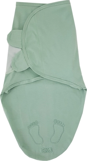 EKO bavlněná zavinovačka Ulitka mint pro miminka 3–6 kg