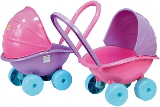 Hluboký plastový kočárek pro panenky v mixu barev
