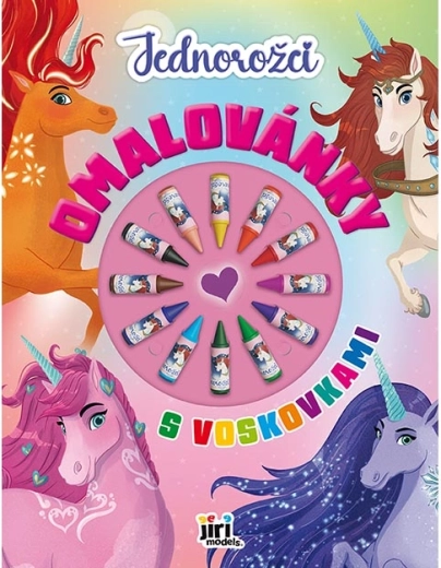 Omalovánky s voskovkami jednorožci