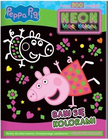 Peppa Pig – Neonová síla barev (omalovánky se samolepkami)