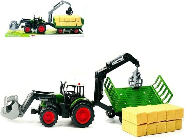 Traktor se zemědělským strojem