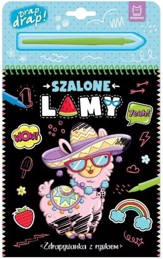 Šílené lamy – vyškrabávací knížka se stylusem