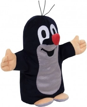 Krtek plyšový maňásek 20 cm
