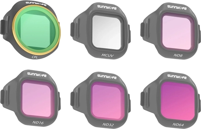 Sada 6 filtrů Sunnylife MCUV, CPL, ND8, ND16, ND32 a ND64 pro DJI Mini 5 Pro