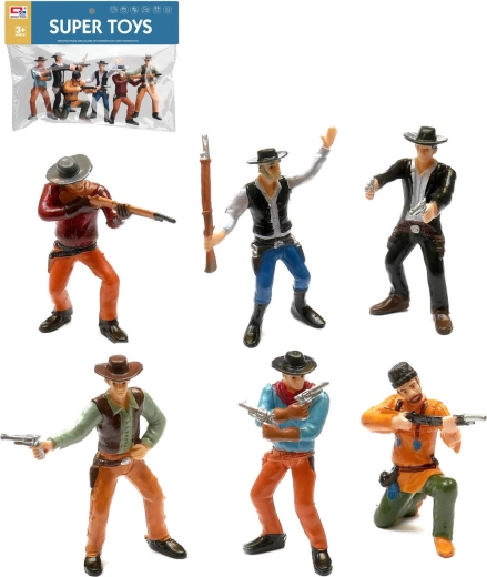 Adar kovbojské akční figurky se zbraněmi 9 cm (6 figurek)