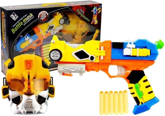 Pěnový blaster 2v1 s maskou a přeměnou na robota