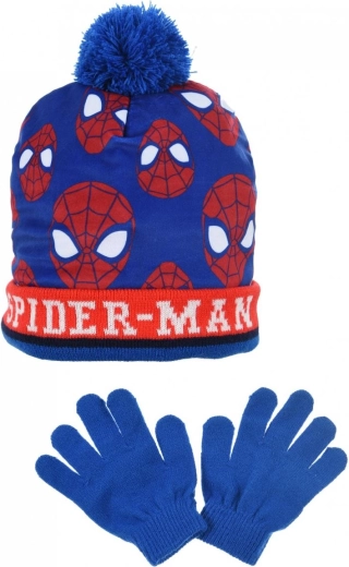 Dětská čepice a rukavice Spiderman – Velikost: 52