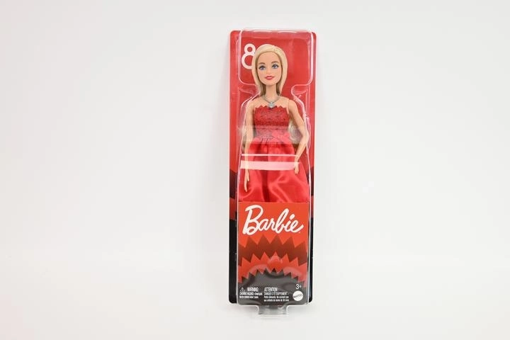 Mattel Barbie panenka k 80. výročí v rubínových šatech