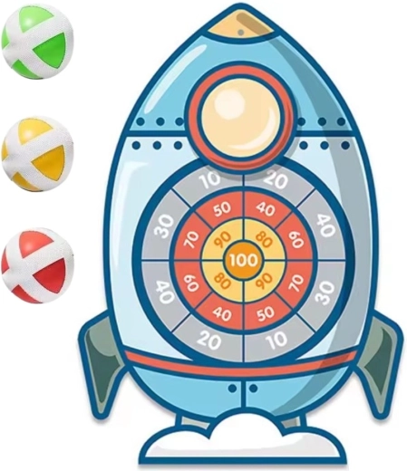 Woopie terč ve tvaru vesmírné rakety se suchým zipem