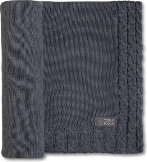 Vinter & Bloom deka Joy organic steel grey