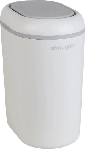 Shnuggle Eco Touch koš na plenky bílá/šedá