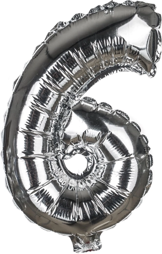 Fóliový balonek číslo 6, 30 cm – MY PARTY