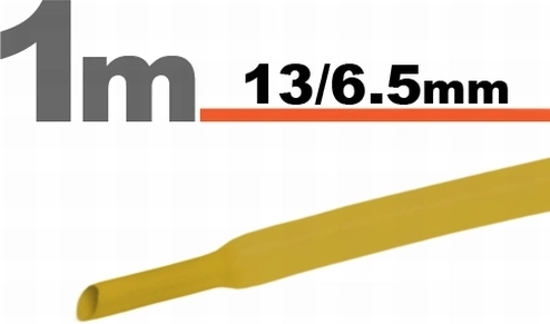 Žlutá smršťovací bužírka 13/6,5 mm