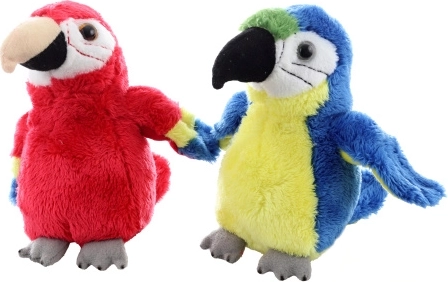 Plyšový papoušek ara 14 cm eco friendly