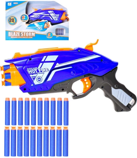 Dětský blaster s rotačním zásobníkem a pěnovými náboji 20 ks
