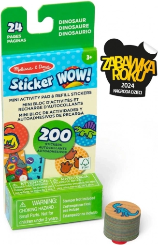 Sticker Wow náhradní náplň + mini knížka – dinosauři