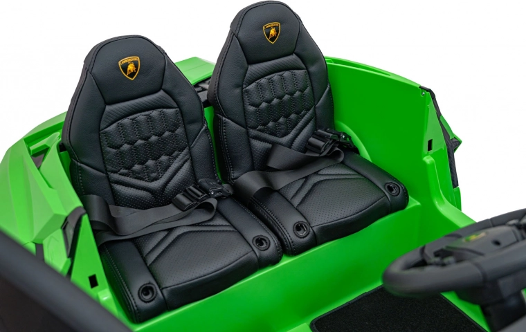 Dvojité sedadlo z ekokůže s pásy