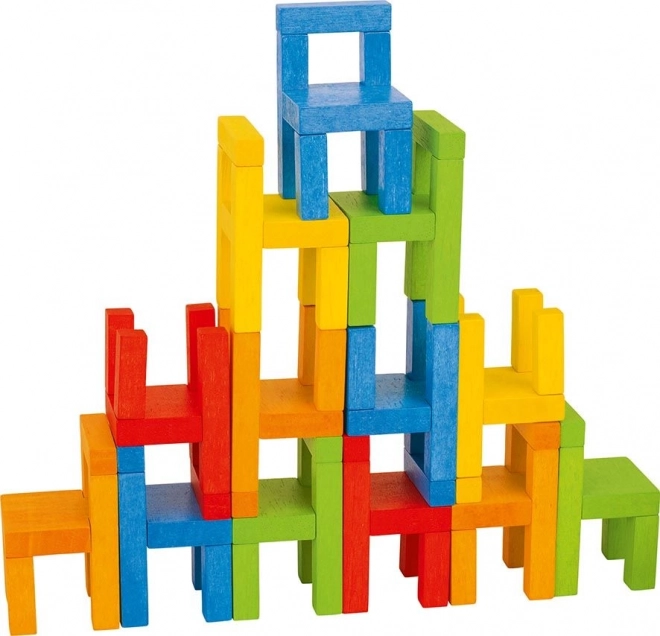 Dřevěná balanční hra stohovacích židliček GOKI