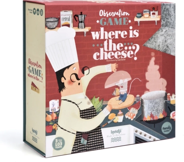 Londji Where is the Cheese? pozorovací hra na paměť