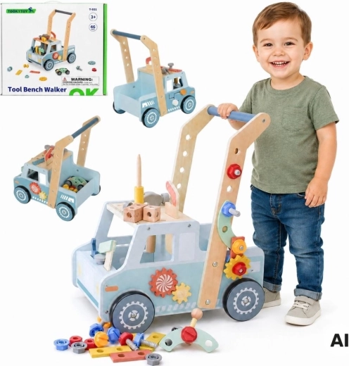 Dřevěné chodítko s dílnou TOOKY TOY
