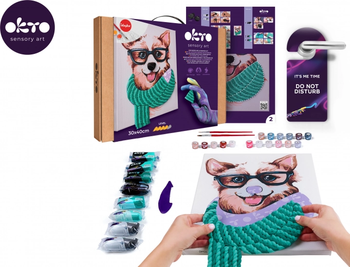 Okto malování podle čísel a 3D modelování – obraz Fashion Corgi 30 × 40 cm