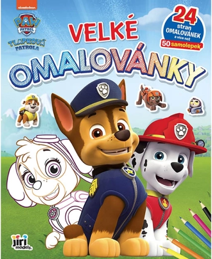 Velké omalovánky Tlapková patrola se samolepkami