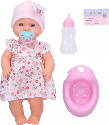 Čurající miminko s lahvičkou 30 cm