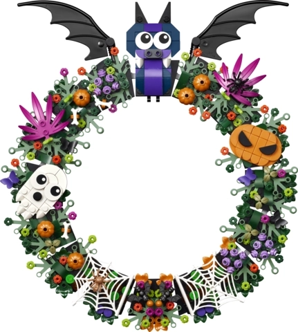 Dekorativní věnec na Halloween k zavěšení