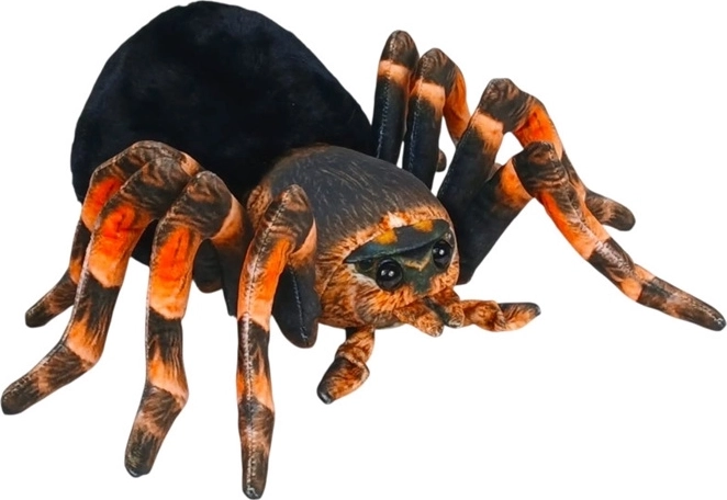 Plyšový pavouk černo-oranžový 25 cm