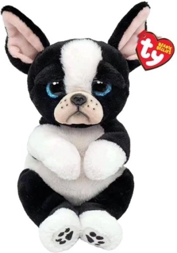 Plyšový pes TY Beanie Bellies černobílý 24 cm