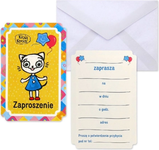 Pozvánky Kicia Kocia - 6 ks