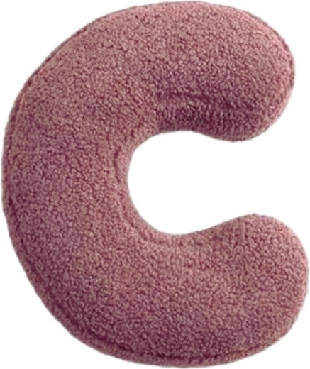 Mealini plyšové písmeno C růžové - 1 kus