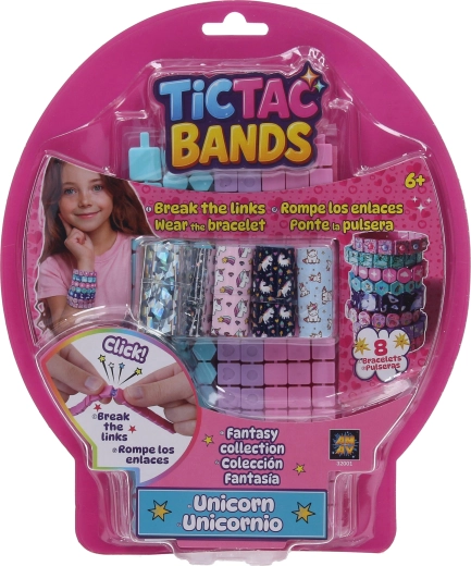 TICTAC BANDS sada na výrobu náramků s jednorožci - 8 ks
