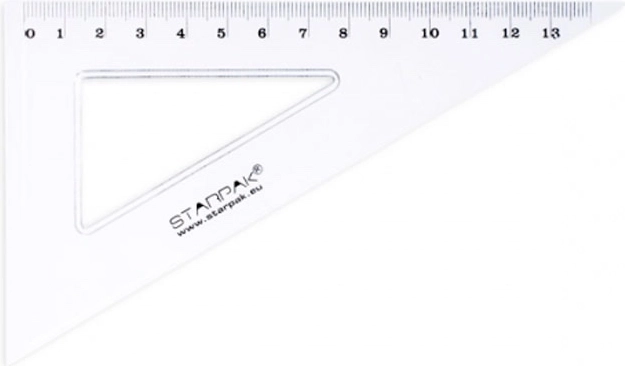 Trojúhelníkové pravítko 13 cm