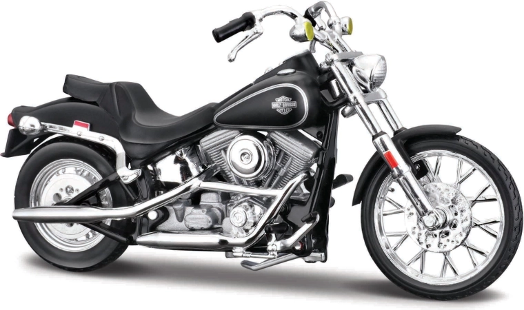 Maisto HD motocykl 1984 FXST Softail matně černý 1:18