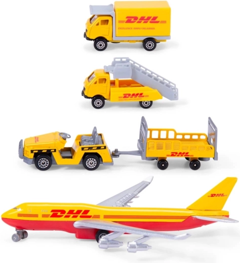 Letadlo a letištní vozidla DHL