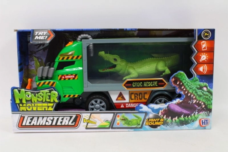 Teamsterz Monster Moverz náklaďák s krokodýlem – světlo a zvuk
