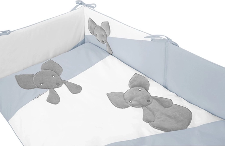 Kompletní set do postýlky v jemné modré