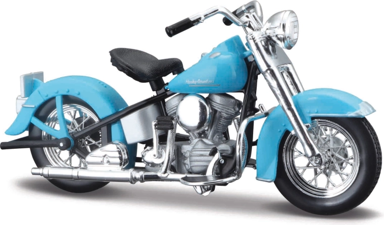 Maisto Harley-Davidson 1953 FL Hydra Glide 1:18 světle modrá