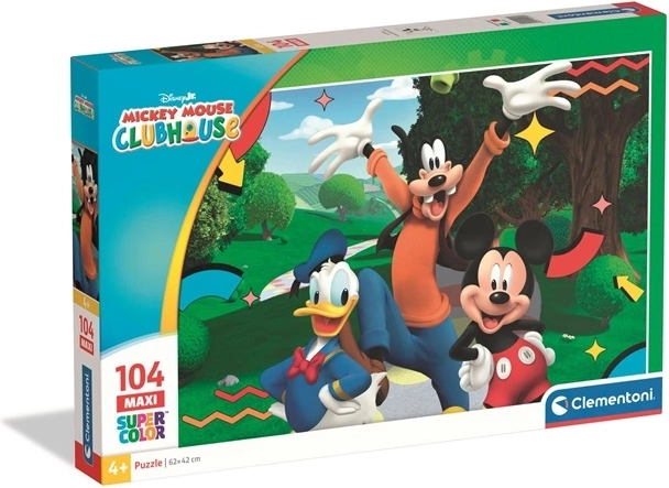 Clementoni puzzle SuperColor Mickey Mouse 104 dílků maxi